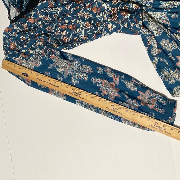 Women's Shift Dress Long Sleeve Floral Print Multicolor Size Medium Modest Boho - Picture 7 of 12